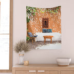 A Relaxed Afternoon | Tropical Summer Architecture | Buildings India Travel Bohemian Décor Painting Wall Tapestry Gallery Image 2