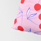 Ditsy Kitsch Cherry pattern in Pink, Red, Blue Pillow Sham Gallery Image 4