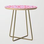 Ditsy Kitsch Cherry pattern in Pink, Red, Blue Side Table Gallery Image 1