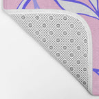 Ditsy Kitsch Cherry pattern in Pink, Red, Blue Bath Mat Gallery Image 2
