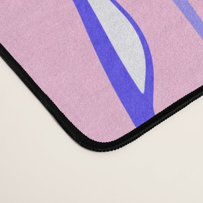 Ditsy Kitsch Cherry pattern in Pink, Red, Blue Desk Mat Gallery Image 4