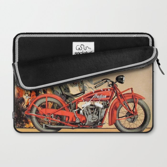 Classic Indian Roadmaster Biker Motorcycle Vintage Advertisement Poster Laptop Sleeve Gallery Image 2