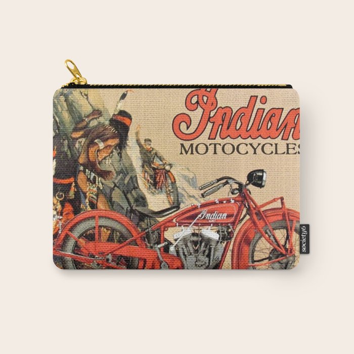 Classic Indian Roadmaster Biker Motorcycle Vintage Advertisement Poster Carry All Pouch Gallery Image 1