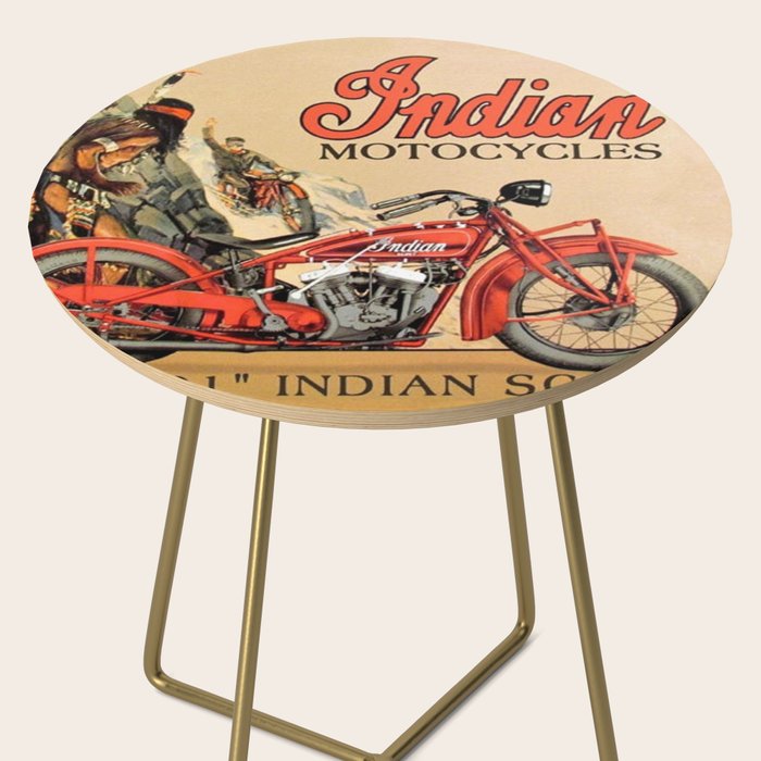 Classic Indian Roadmaster Biker Motorcycle Vintage Advertisement Poster Side Table Gallery Image 2