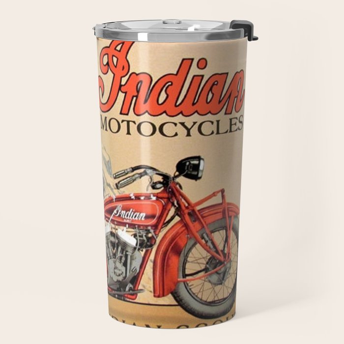 Classic Indian Roadmaster Biker Motorcycle Vintage Advertisement Poster Travel Mug Gallery Image 2