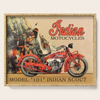 Classic Indian Roadmaster Biker Motorcycle Vintage Advertisement Poster Serving Tray Gallery Image 1