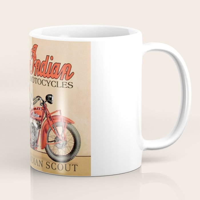 Classic Indian Roadmaster Biker Motorcycle Vintage Advertisement Poster Coffee Mug Gallery Image 1