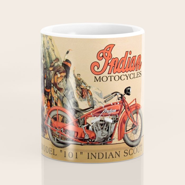 Classic Indian Roadmaster Biker Motorcycle Vintage Advertisement Poster Coffee Mug Gallery Image 4