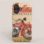 Classic Indian Roadmaster Biker Motorcycle Vintage Advertisement Poster iPhone Case Gallery Image 1