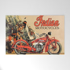 Classic Indian Roadmaster Biker Motorcycle Vintage Advertisement Poster Welcome Mat Gallery Image 1