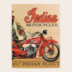 Classic Indian Roadmaster Biker Motorcycle Vintage Advertisement Poster Poster Gallery Image 4