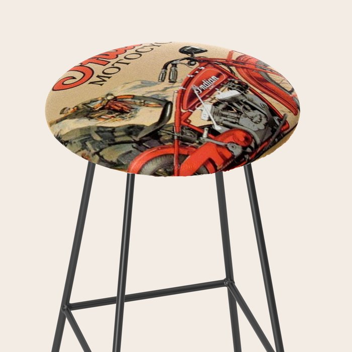 Classic Indian Roadmaster Biker Motorcycle Vintage Advertisement Poster Stool Gallery Image 2