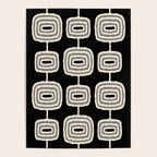 Mid Century Modern Atomic Rings Pattern 234 Decor Black Beige and Gray Poster Gallery Image 4
