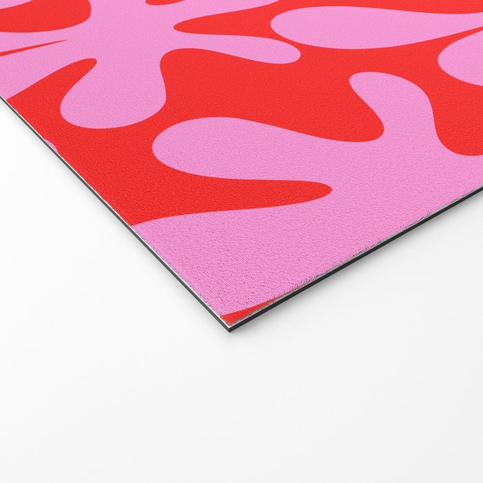 Preppy Pink and Red Amoeba Dance Bold Pop Fun Contemporary Pattern Welcome Mat Gallery Image 2
