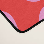Preppy Pink and Red Amoeba Dance Bold Pop Fun Contemporary Pattern Desk Mat Gallery Image 4