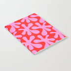 Preppy Pink and Red Amoeba Dance Bold Pop Fun Contemporary Pattern Notebook Gallery Image 2