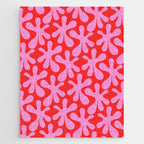 Preppy Pink and Red Amoeba Dance Bold Pop Fun Contemporary Pattern Jigsaw Puzzle Gallery Image 1
