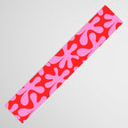 Preppy Pink and Red Amoeba Dance Bold Pop Fun Contemporary Pattern Table Runner Gallery Image 3
