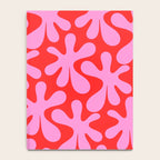Preppy Pink and Red Amoeba Dance Bold Pop Fun Contemporary Pattern Notebook Gallery Image 4