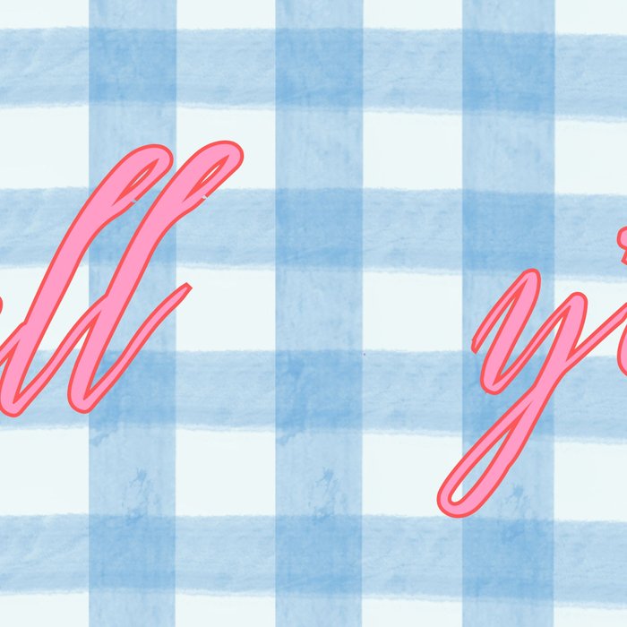 y'all blue gingham Coffee Mug Gallery Image 2