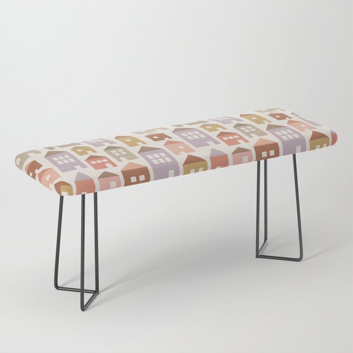 Happy Houses - Earth Tones Bench Gallery Image 1