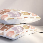 Happy Houses - Earth Tones Pillow Sham Gallery Image 3