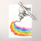 Rainbow Baby Elephant Wrapping Paper Gallery Image 1