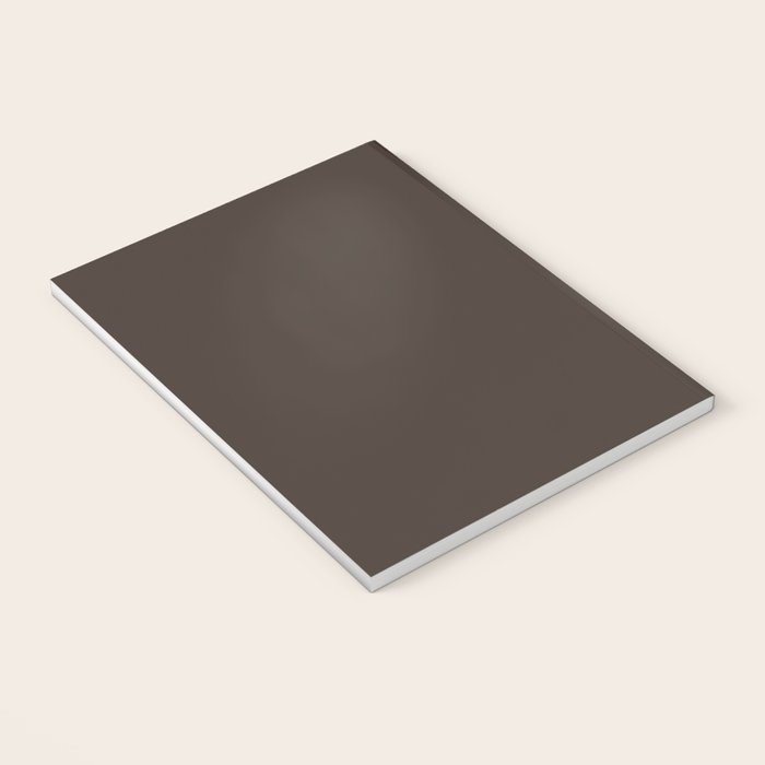Mocha Brown Solid Color Notebook Gallery Image 3