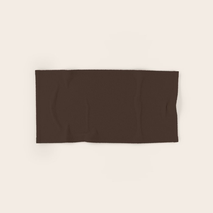 Mocha Brown Solid Color Bath Towel Gallery Image 1