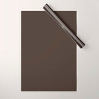 Mocha Brown Solid Color Wrapping Paper Gallery Image 1