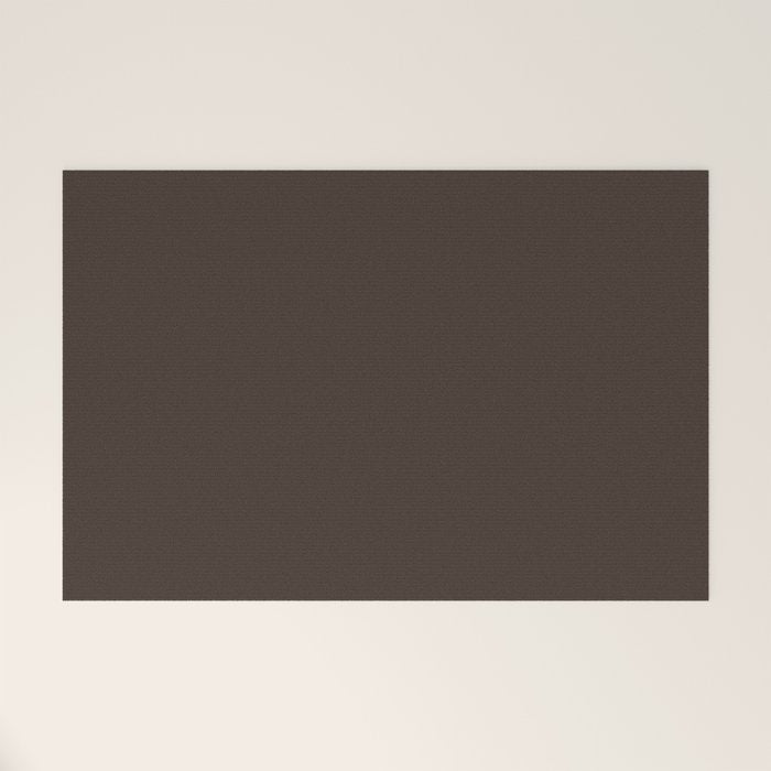 Mocha Brown Solid Color Welcome Mat Gallery Image 1