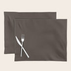 Mocha Brown Solid Color Placemat Gallery Image 1