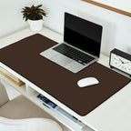 Mocha Brown Solid Color Desk Mat Gallery Image 2