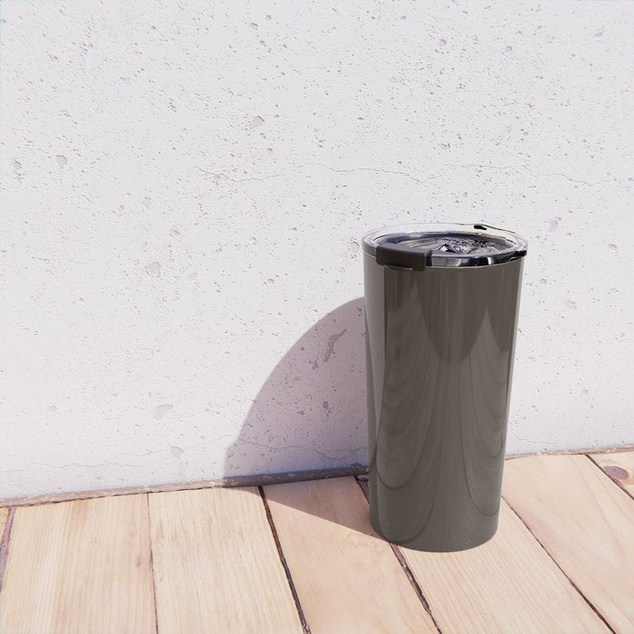 Mocha Brown Solid Color Travel Mug Gallery Image 4
