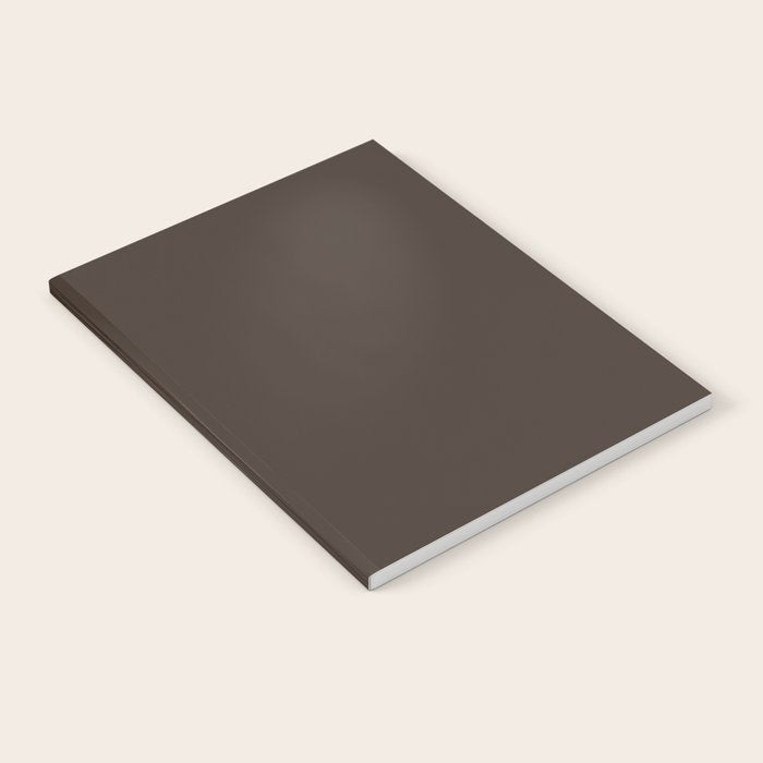 Mocha Brown Solid Color Notebook Gallery Image 1