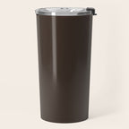 Mocha Brown Solid Color Travel Mug Gallery Image 2