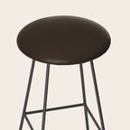 Mocha Brown Solid Color Stool Gallery Image 2
