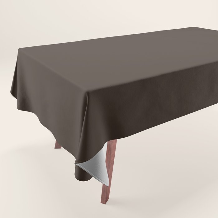 Mocha Brown Solid Color Tablecloth Gallery Image 1