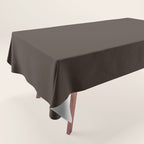 Mocha Brown Solid Color Tablecloth Gallery Image 1