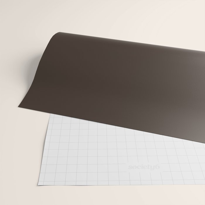 Mocha Brown Solid Color Wrapping Paper Gallery Image 2