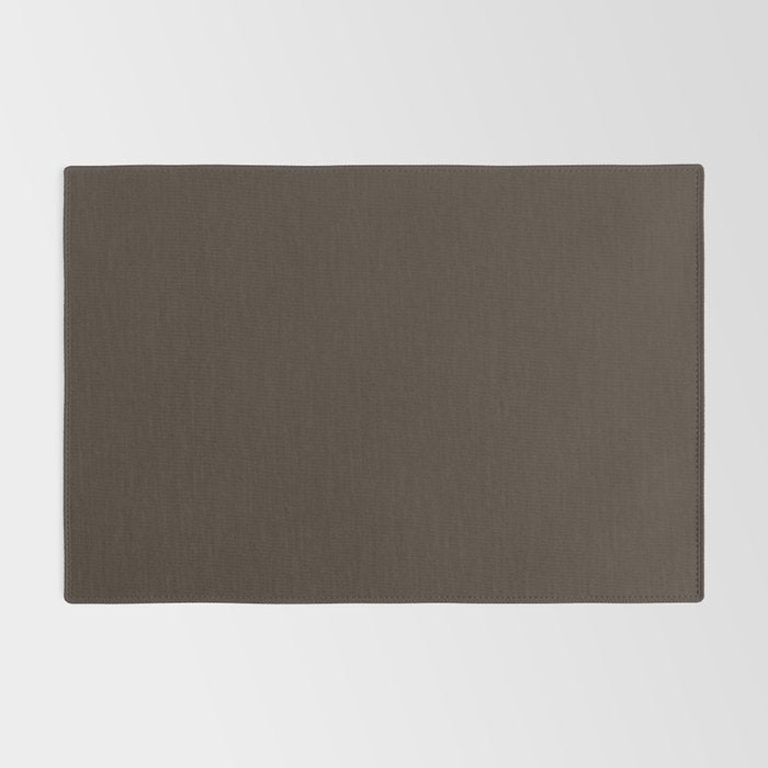 Mocha Brown Solid Color Rug Gallery Image 2