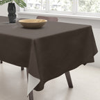 Mocha Brown Solid Color Tablecloth Gallery Image 3