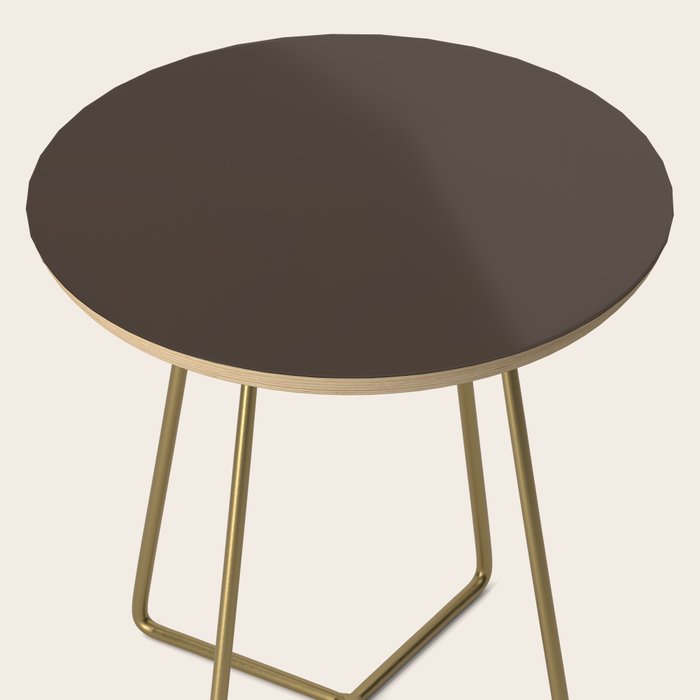 Mocha Brown Solid Color Side Table Gallery Image 2