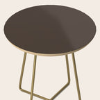 Mocha Brown Solid Color Side Table Gallery Image 2