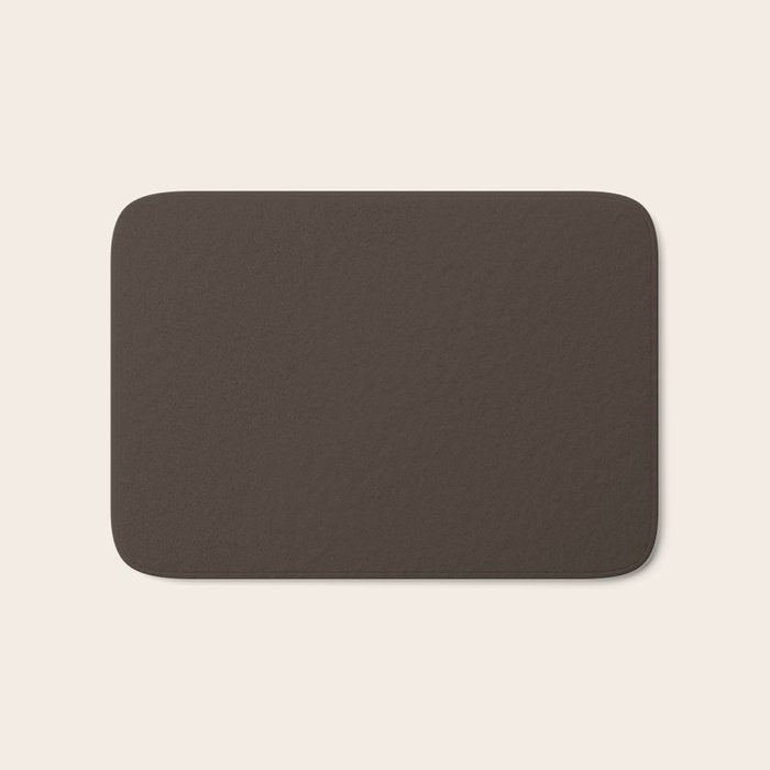 Mocha Brown Solid Color Bath Mat Gallery Image 1
