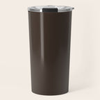 Mocha Brown Solid Color Travel Mug Gallery Image 1
