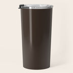 Mocha Brown Solid Color Travel Mug Gallery Image 3