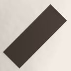 Mocha Brown Solid Color Yoga Mat Gallery Image 1