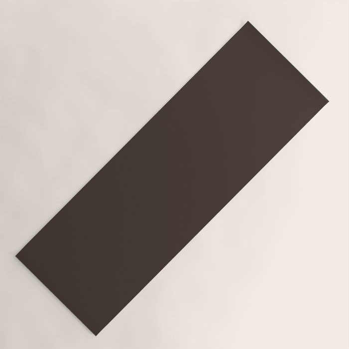 Mocha Brown Solid Color Yoga Mat Gallery Image 1