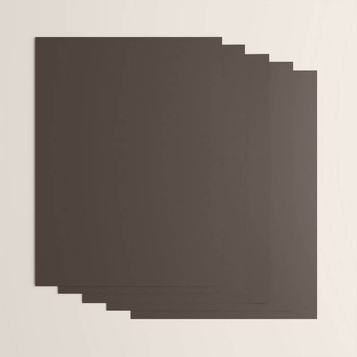 Mocha Brown Solid Color Wrapping Paper Gallery Image 3